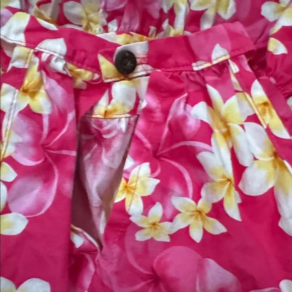 Baby Girls Tropical Hawaiian Hibiscus Summer Sundress in Bright Pink & Yellow - Picture 5 of 6
